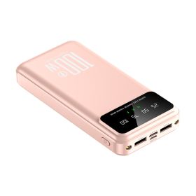 Business PD Quick Charge Mobile Phone Tablet LED Digital Display Charging Bank (Option: Pink-Digital display fast charge)